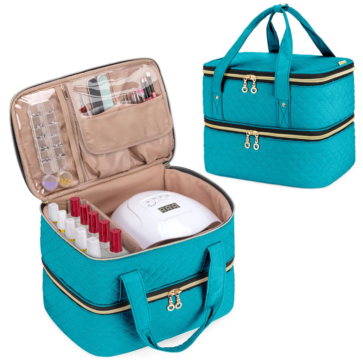 Yarwo Nagellack Tasche Organizer, Nagellack Aufbewahrung für 40 Flaschen Nagellack (bis zu 15 ML) un
