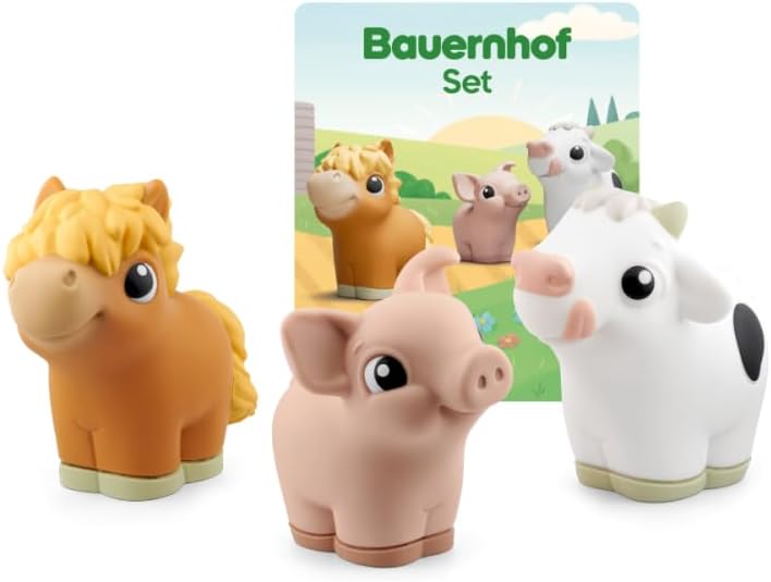 tonies® Starter Set Toniebox 2 – Himmelblau, My First Bauernhof Hörfigur, Interaktiver Audioplayer f