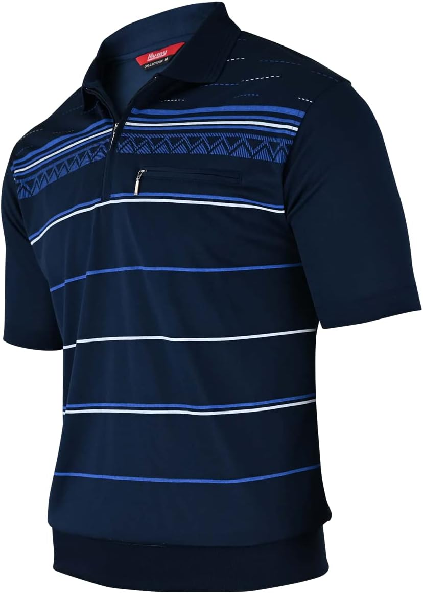 Soltice Herren Polo Shirts Kurzarm, Gestreifte Polohemden mit Brusttasche, Blousonshirts, T-Shirt au