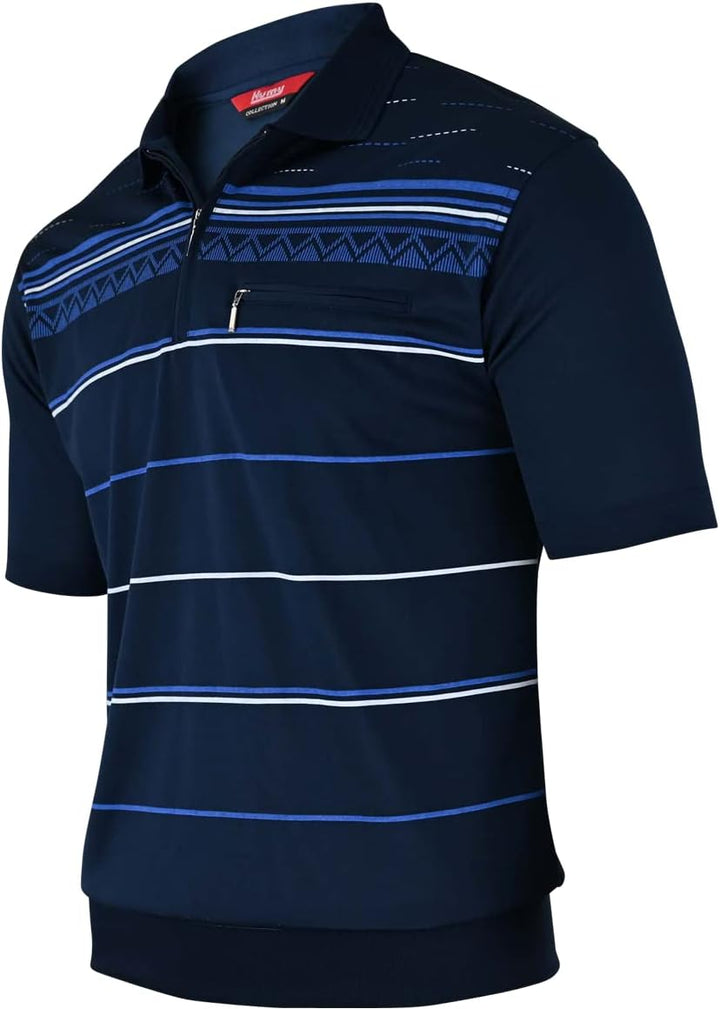 Soltice Herren Polo Shirts Kurzarm, Gestreifte Polohemden mit Brusttasche, Blousonshirts, T-Shirt au