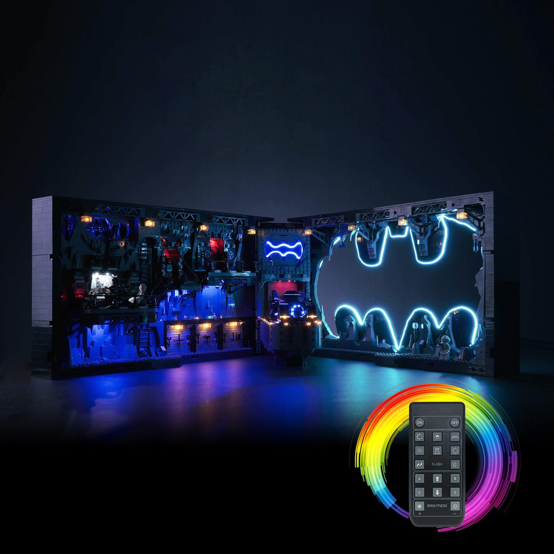Fernbedienung Dekorationsbeleuchtungsset für Lego Batcave Shadow Box (Nicht Lego), Licht-Kit für Leg