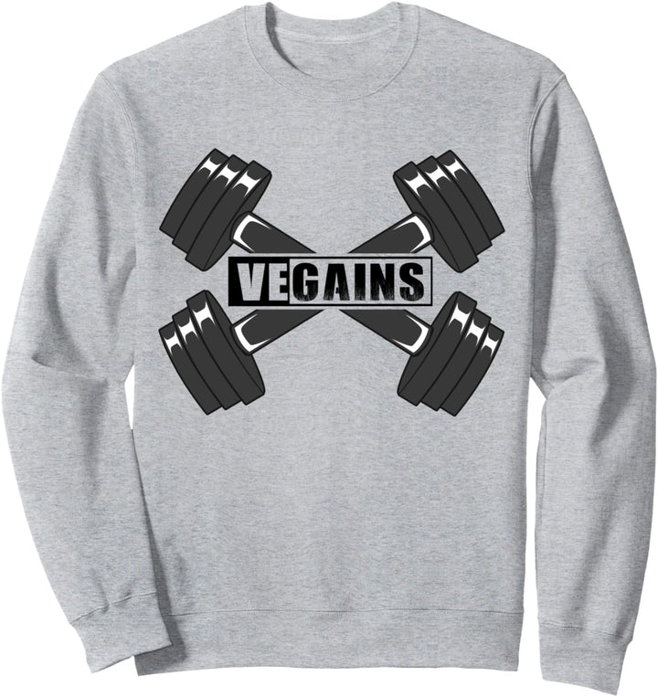 VEGAINS! Vegan Fitness Krafttraining Gym Sweatshirt