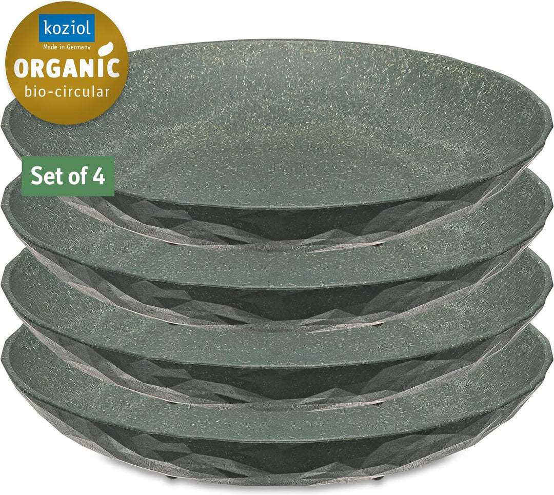 Koziol Suppenteller, 220 mm, 4 Stück, 5006701, Natur Ash Grey 220mm Nature Ash Grey, 220mm Nature As
