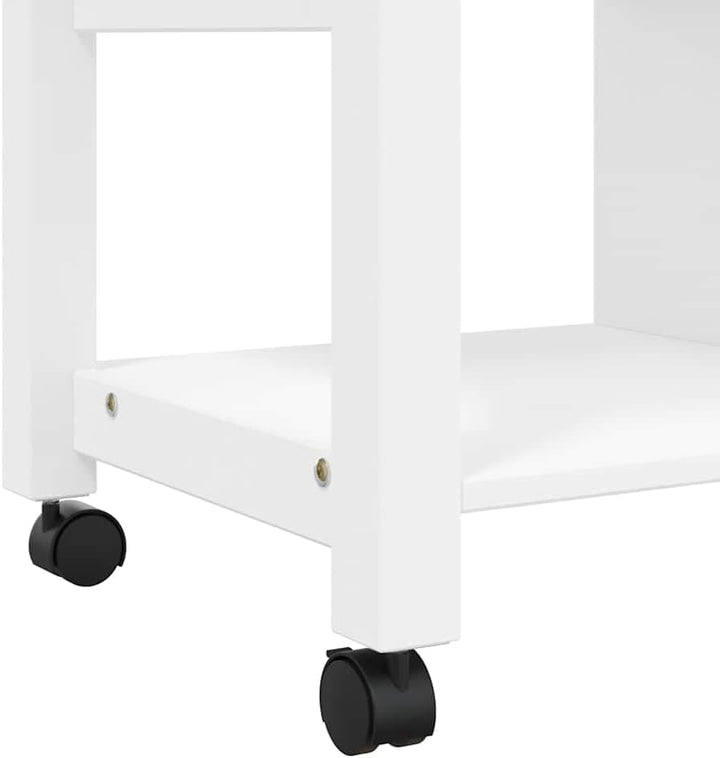 vidaXL Küchenwagen Monza 84x40x88,5 cm Massivholz Kiefer Weiss, Weiss