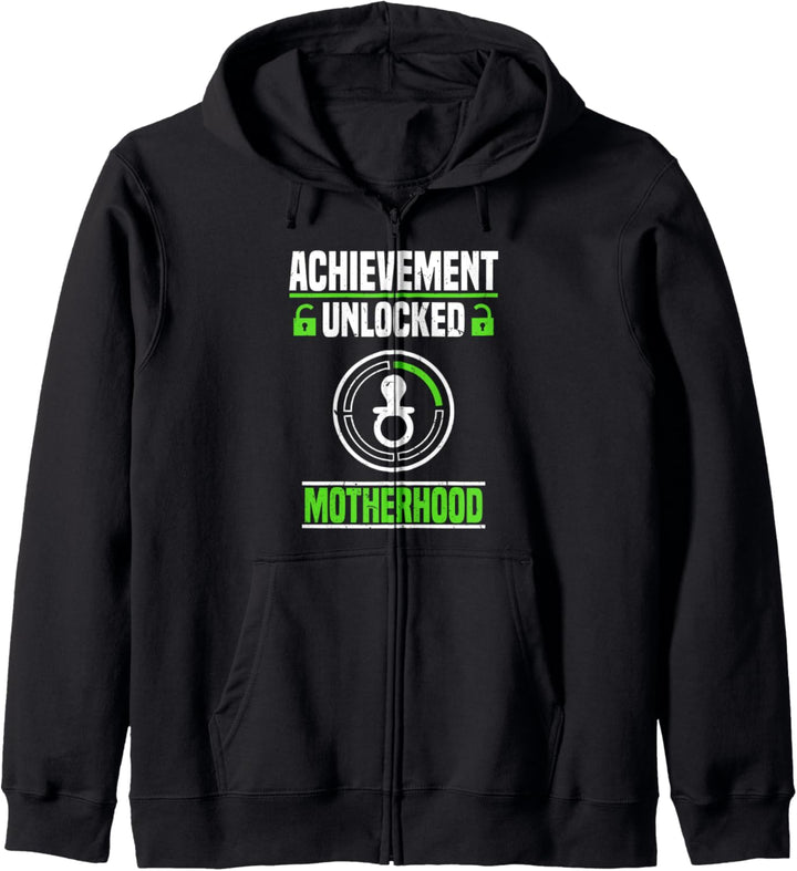 Achievement Unlocked Motherhood 1st Time Expecting Mom Gift Kapuzenjacke