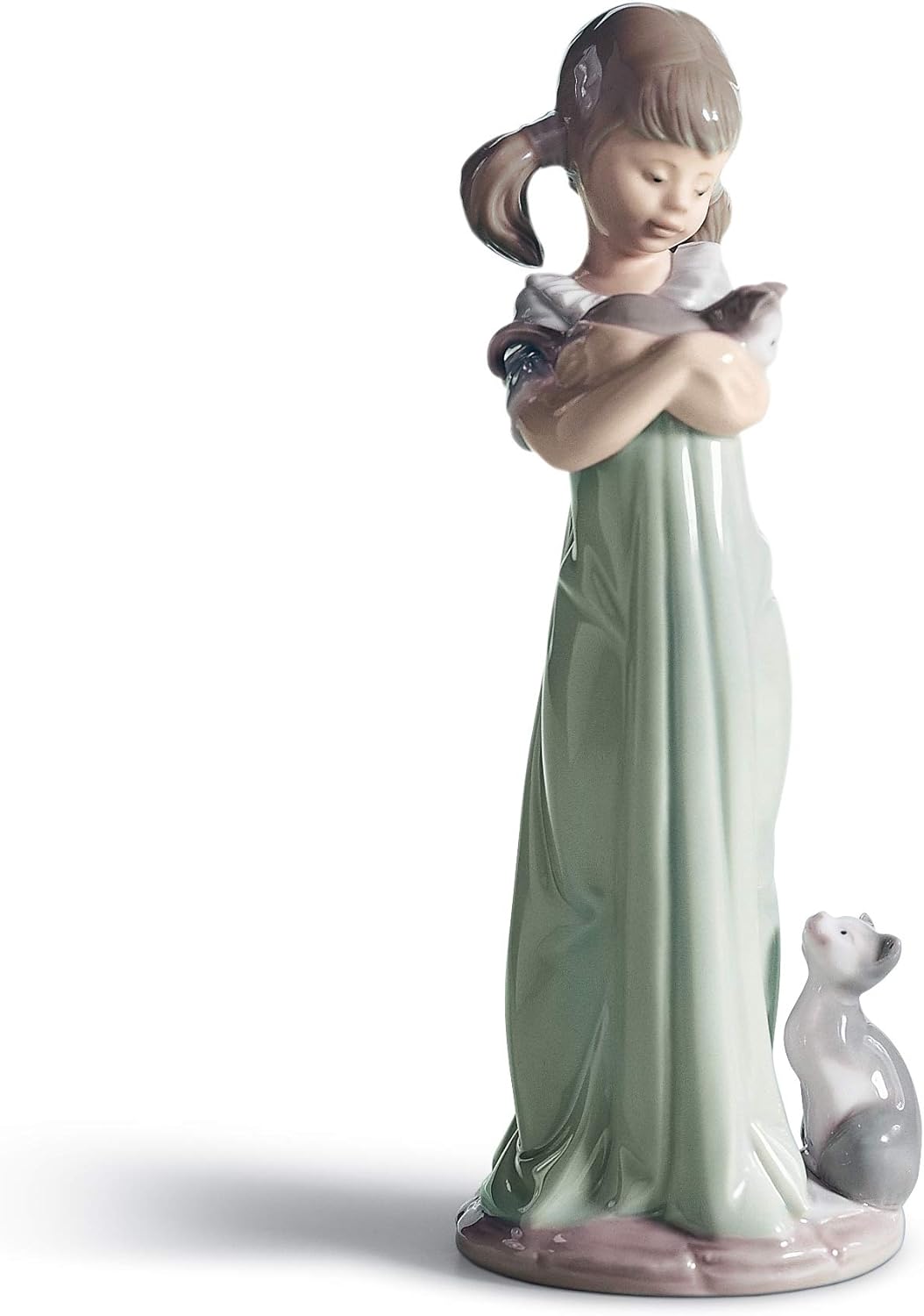 LLADRÓ Mädchen-Figur Vergiss Mich Nicht. Mädchen. Porzellan.