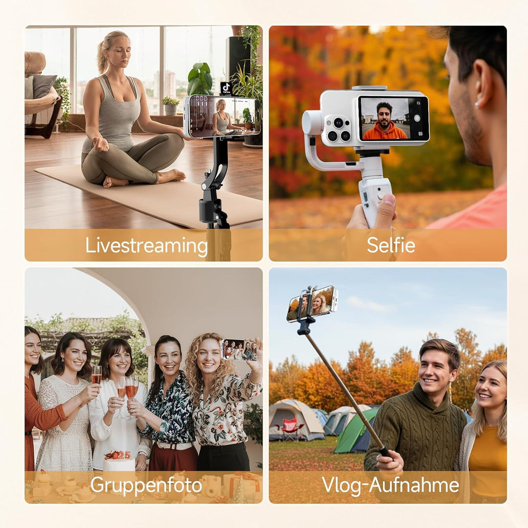 Rollei Easy Creator Selfie Monitor Handy Rückkamera Magnetisch Vlog Bildschirm Kompatibel mit Smartp