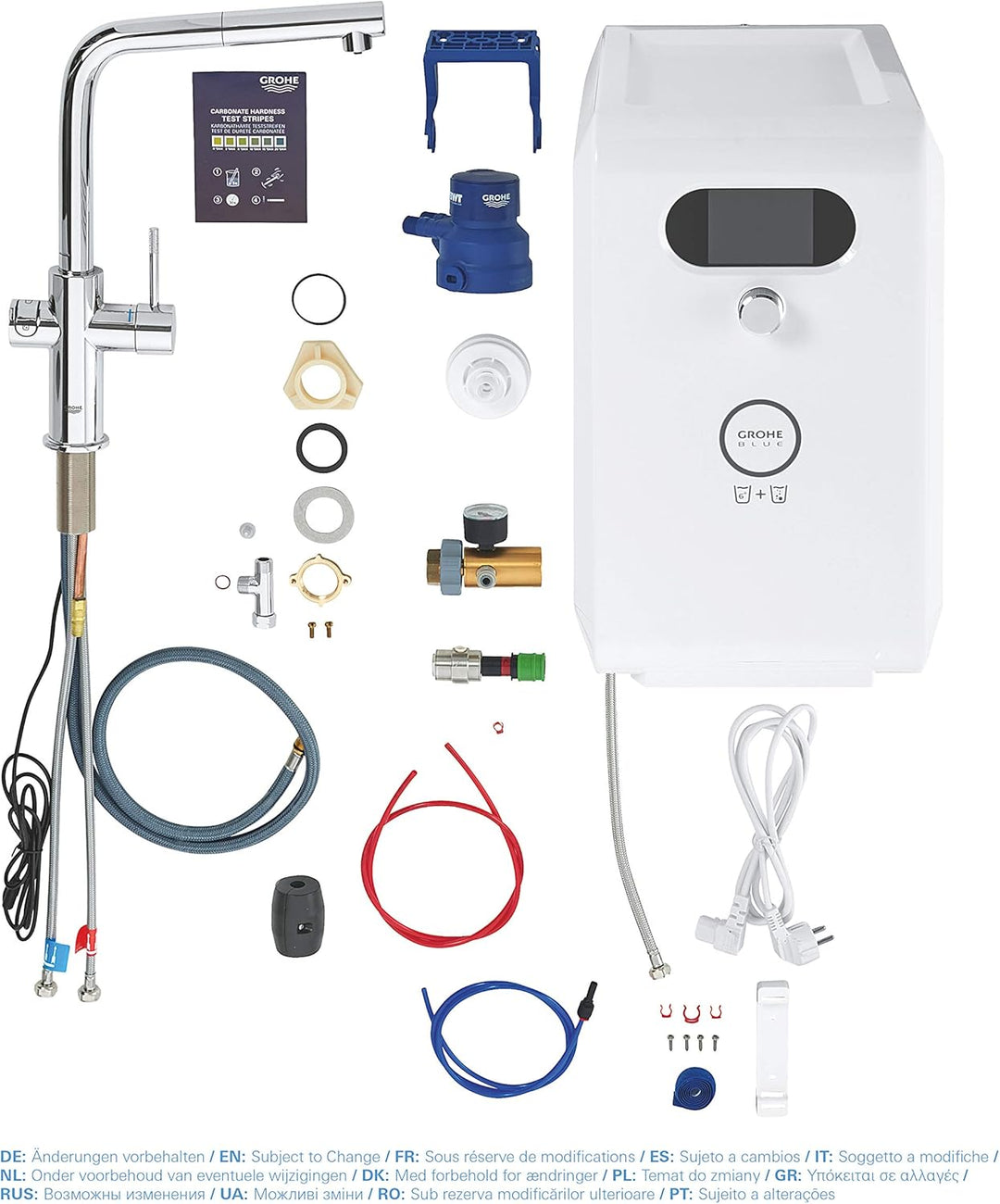 GROHE Blue Professional, Küchenarmatur mit Sprudel-, Kühl- &amp; Filterfunktion (Wasserhahn für gefilter
