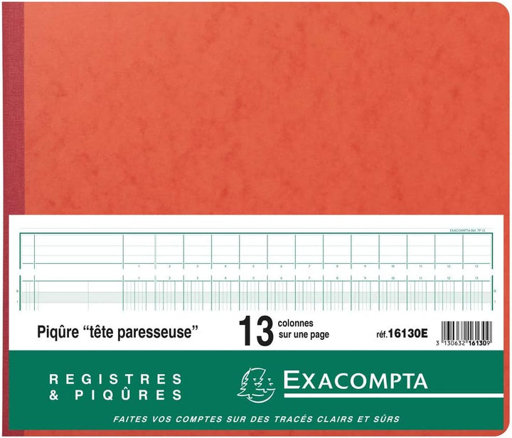 Exacompta Office Book Red mit Kopfzeile 11 Spalten auf jeder Seite