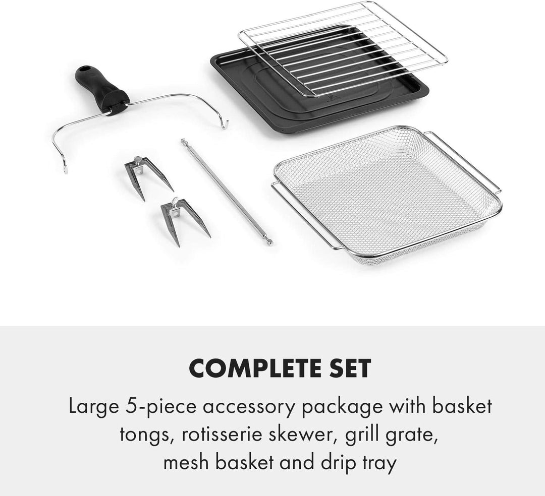 Klarstein AeroVital Cube Chef Heissluftfritteuse - 1700 W Heissluftfriteuse, Airfryer mit Touchscree