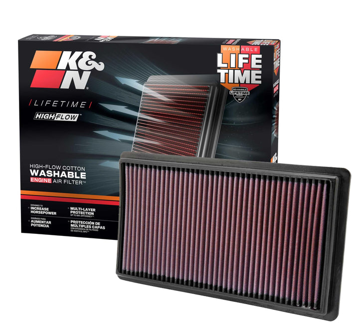K&N 33-2395 Motorluftfilter: Hochleistung, Prämie, Abwaschbar, Ersatzfilter,Erhöhte Leistung, 2007-2