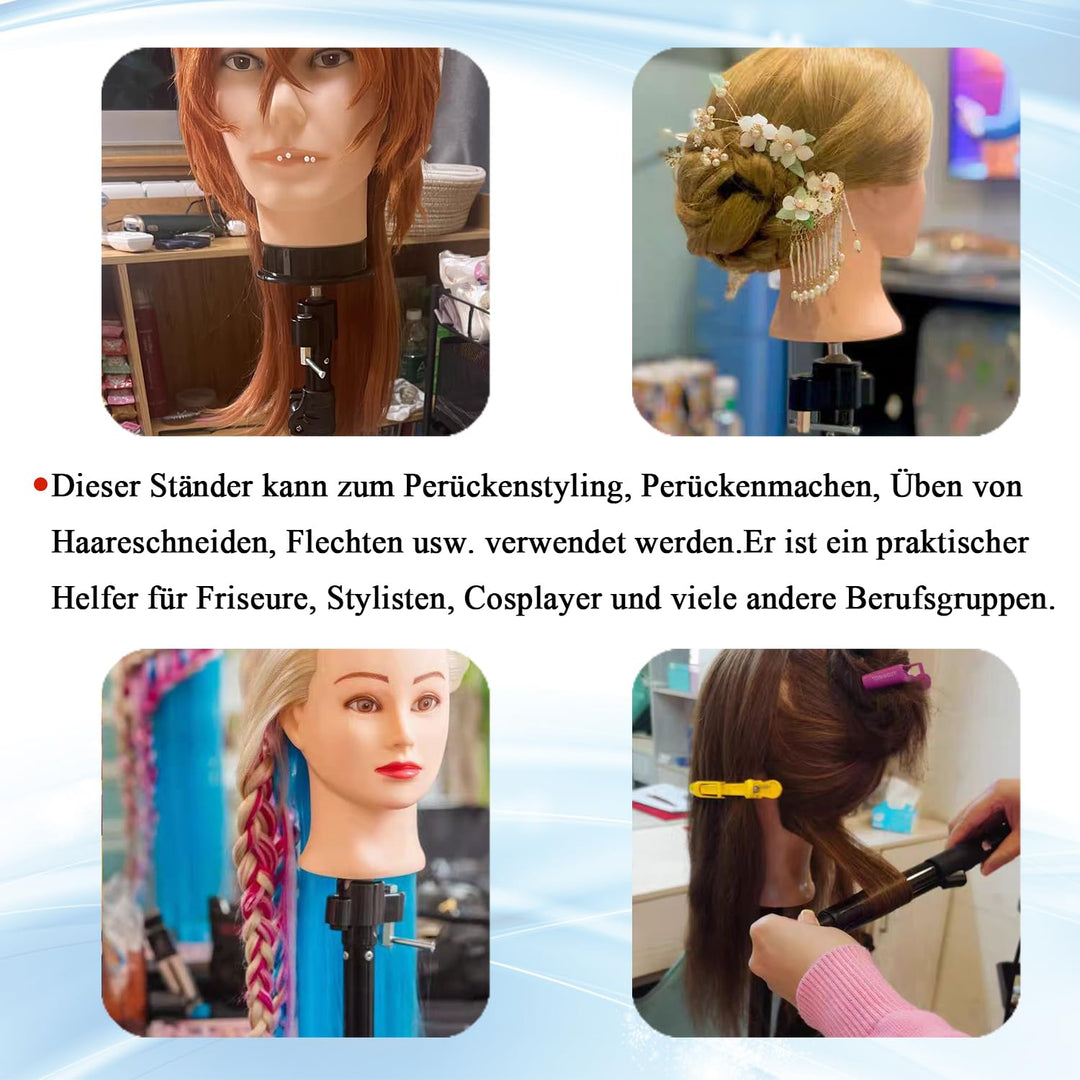 WXYYKX Übungskopf Ständer Stativ für Frisierkopf Perückenkopf Ständer Puppenkopfständer 88-165cm mit