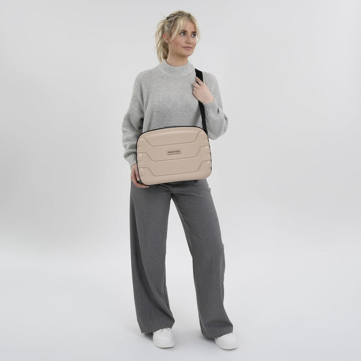 SMARTBOX Hartschalen Handgepäck Kosmetik-Koffer | Stabiles Beauty-Case mit Aufsteckfunktion | 34 x 1