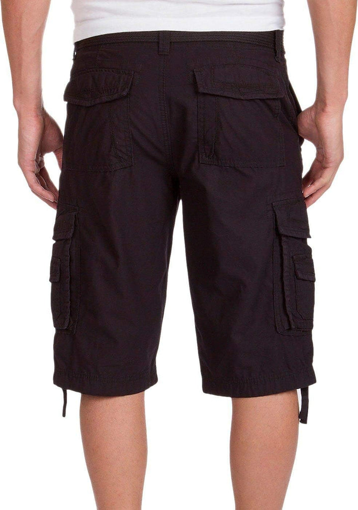 UNIONBAY Men's Cordova Belted Messenger Cargo Short - Reg and Big and Tall Sizes 48 Schwarz, 48 Schw