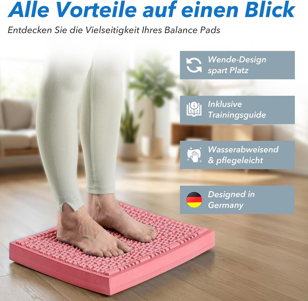 Balance Pad – 2-in-1 Balancekissen für Fitness, Yoga &amp; Core-Training – Rutschfestes Gleichgewichtski