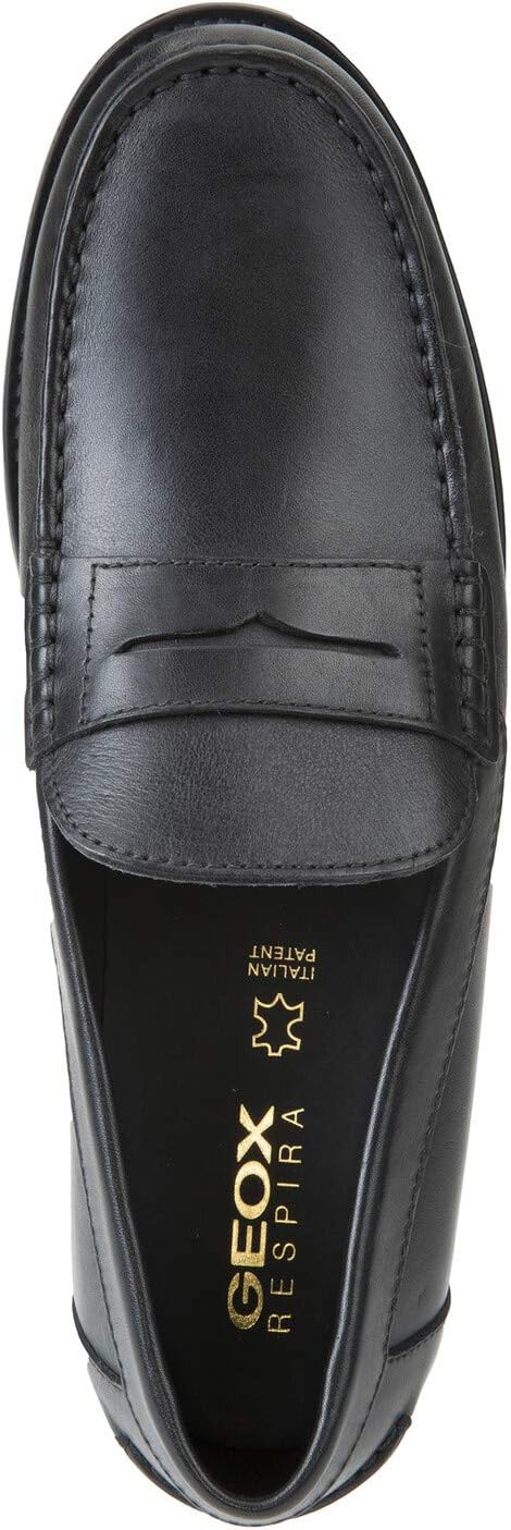 Geox Herren U New Damon B Loafer 41 EU Schwarz, 41 EU Schwarz