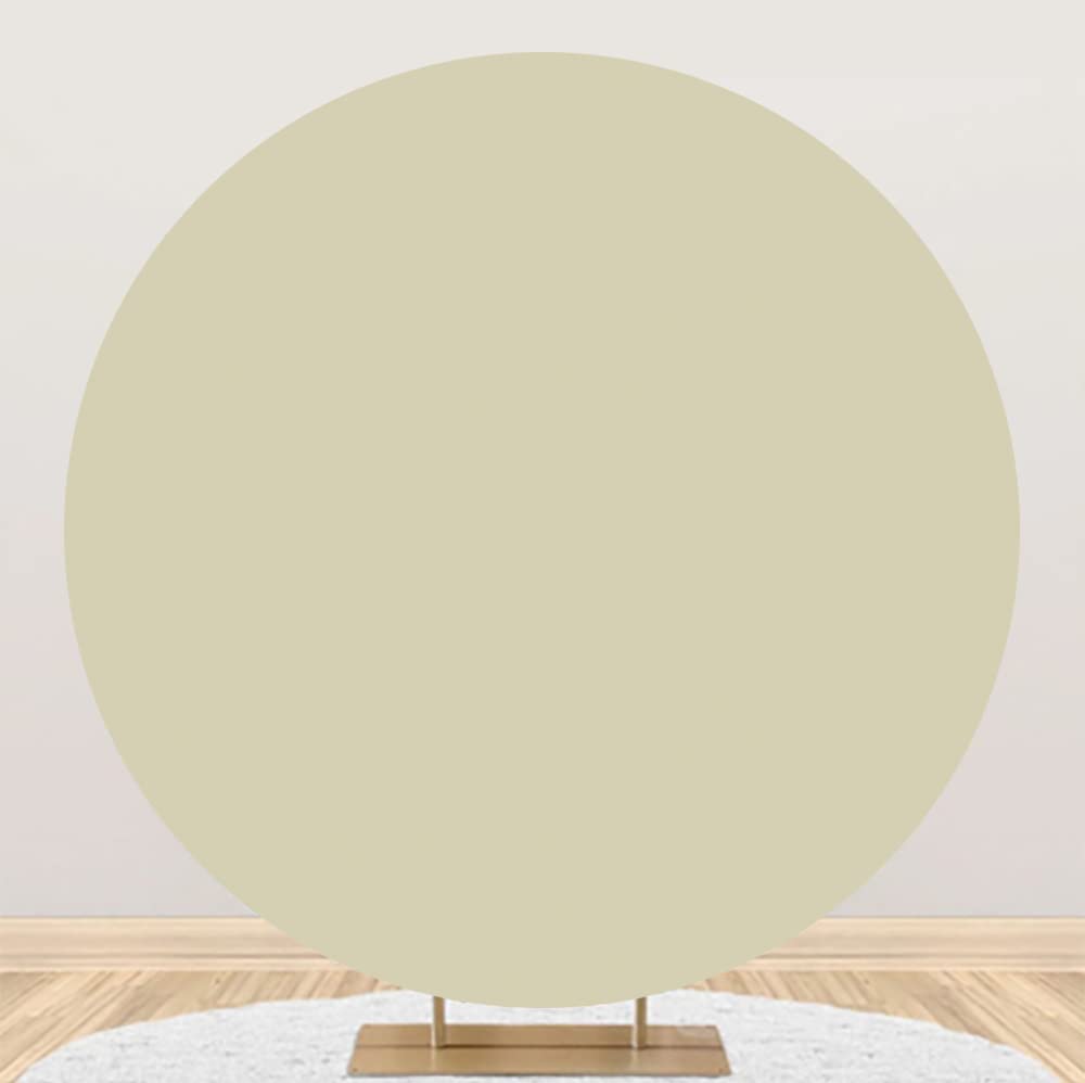 Aoihrraan 220cm Durchmesser Hell Beige Runden Fotografie Hintergrund Beige Hintergrund Einfarbig Kul