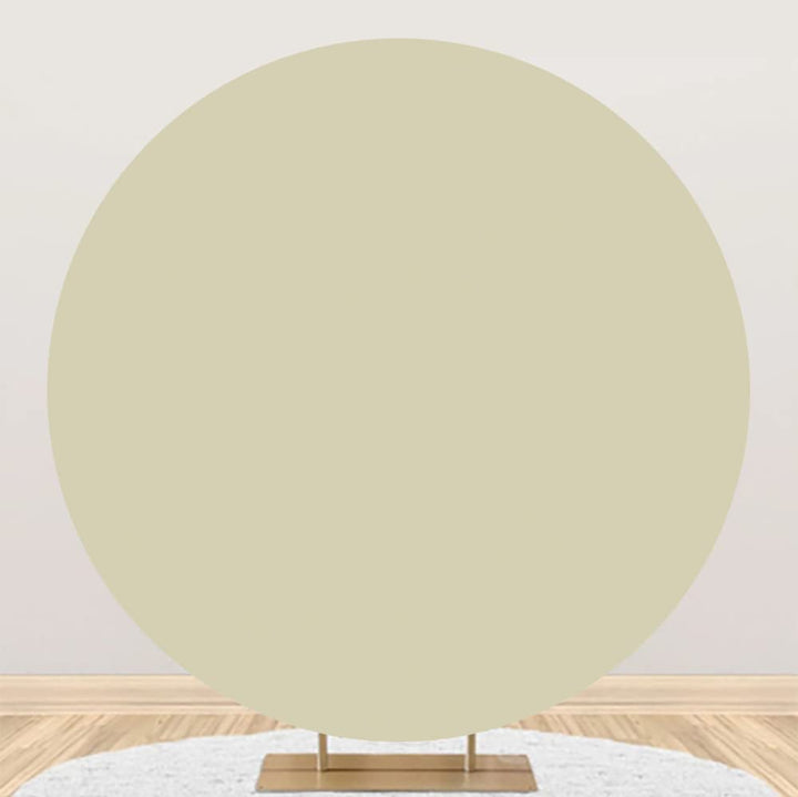 Aoihrraan 220cm Durchmesser Hell Beige Runden Fotografie Hintergrund Beige Hintergrund Einfarbig Kul
