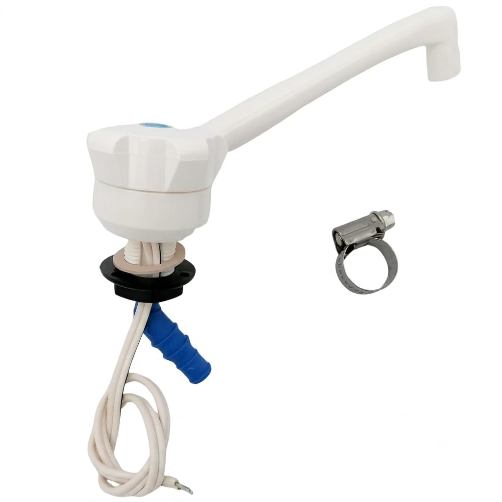 CR-MOESANCO® Set für Lababo Wohnwagen mit Schalter und Schlauchschelle aus Edelstahl, für Wohnmobile