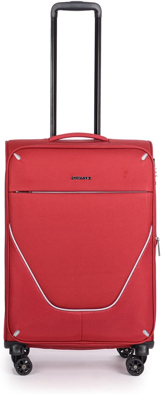 Stratic Strong Koffer Weichschale Reisekoffer Trolley Rollkoffer Handgepäck, TSA Kofferschloss, 4 Ro