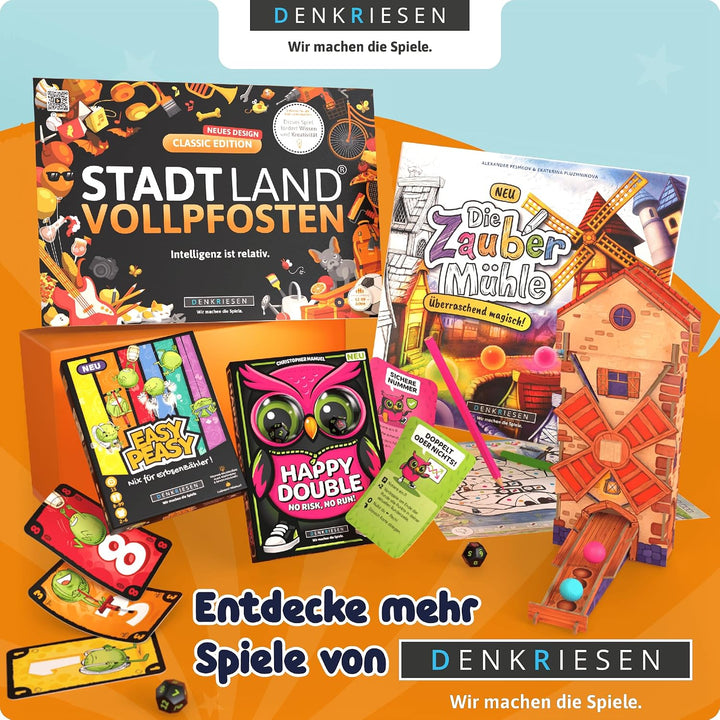 DENKRIESEN Bounce It! – Geschicklichkeitsspiel mit Bällen | Rasantes Familienspiel & Partyspiel für