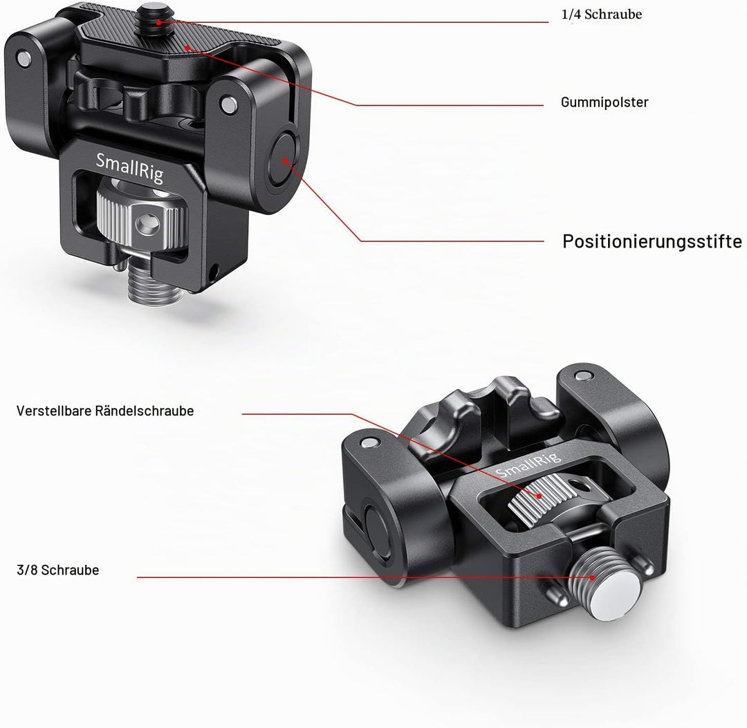SMALLRIG Kamera Monitor Mount um 146 Grad Neigen mit Locating Pins für Arri Standard - 2174