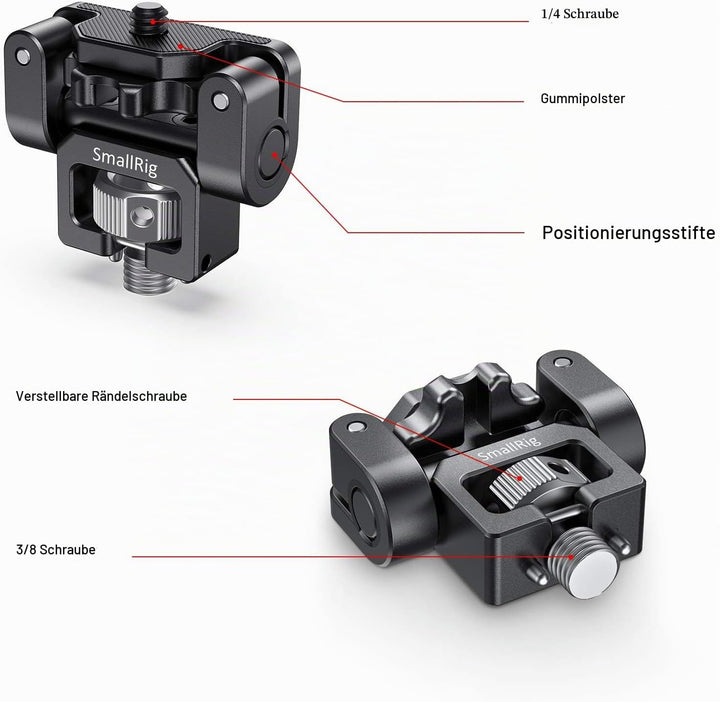 SMALLRIG Kamera Monitor Mount um 146 Grad Neigen mit Locating Pins für Arri Standard - 2174