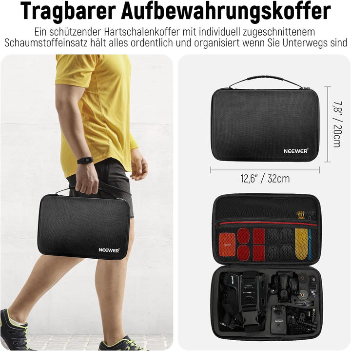 NEEWER Verbessertes 50 in 1 Action Kamera Zubehörset Kompatibel mitGoPro Hero 12 11 10 9 8 Max 7 6 5