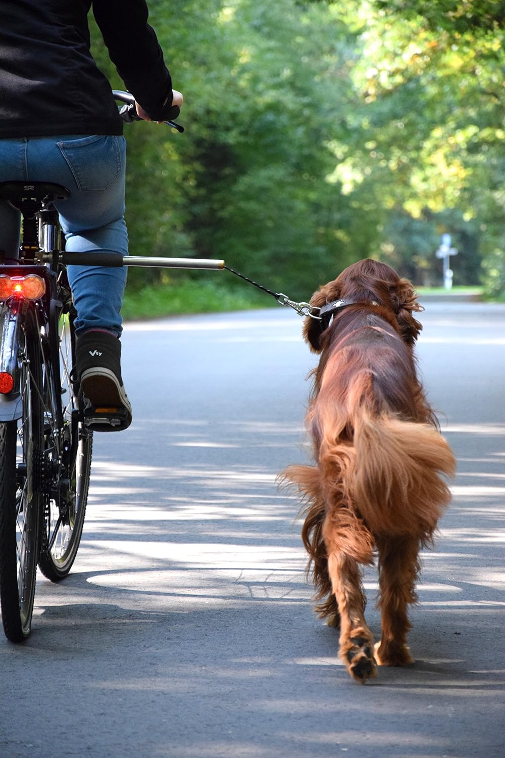 dobar® 62000 Walky Dog Plus Hunde Fahrradleine - Abstandhalter aus Edelstahl - Fahrradhalter mit Dre