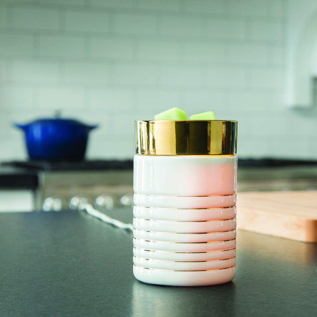 Candle Warmers SERENITY Duftlampe elektrisch weiss / gold Porzellan Gelassenheit, Gelassenheit