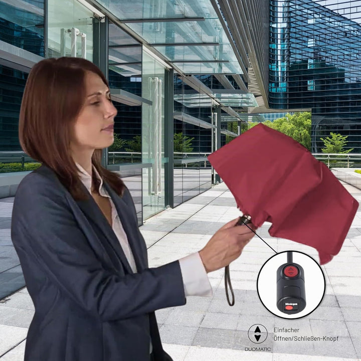 Knirps Taschenschirm U.200 Ultra Light Duomatic Vision Bordeaux, Bordeaux