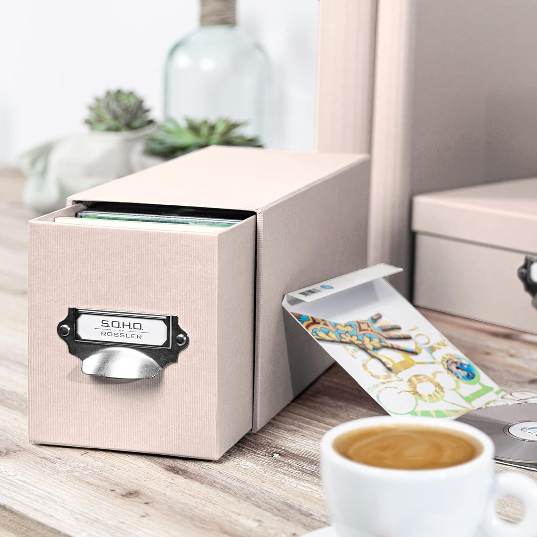 Rössler SOHO CD-Schubladenbox | Schubladen-Aufbewahrungsbox | Organizer mit Schublade | Storage Box