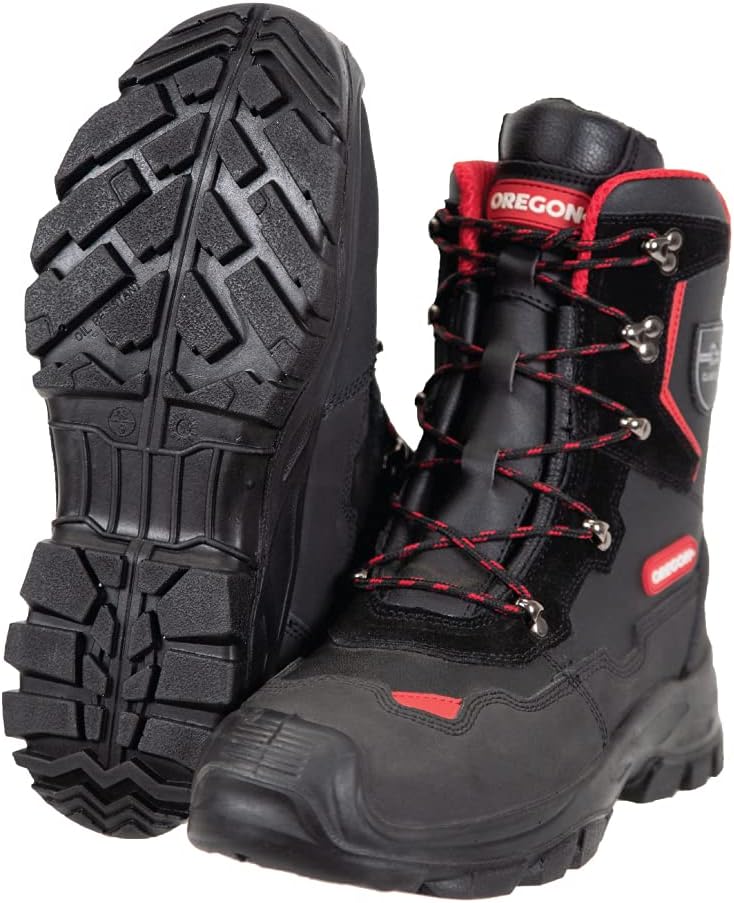 Oregon Yukon Kettensägen-Schnittschutzstiefel aus Leder, Klasse 1, Grösse 45 (UK Grösse 10) (295449/