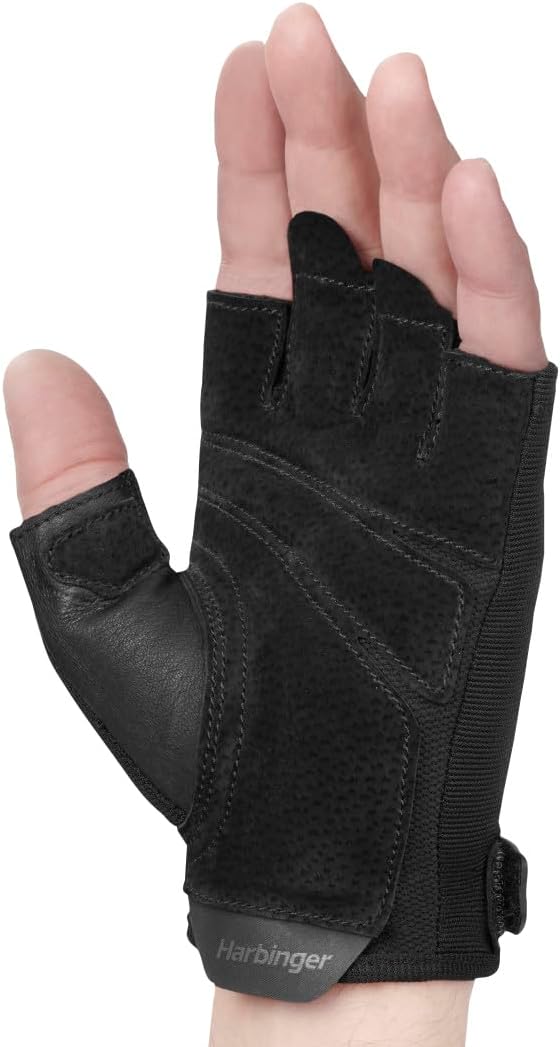 Harbinger Power 2.0 Gewichtheberhandschuhe – Gepolsterte Lederhandfläche, Atmungsaktiver Sitz, Handg