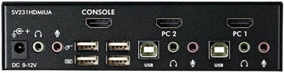 StarTech.com 2 Port USB HDMI KVM Switch / Umschalter mit Audio und USB 2.0 Hub HDMI mit 1 Display Si