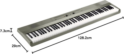 Korg – Liano L1 – Tragbares Digitalpiano mit Hochwertiger Soft-Touch-Tastatur – Silbermetallic Silve