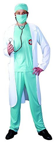 Foxxeo 10095 | Arztkostüm Doktor OP Kittel, Grösse:XXXXL