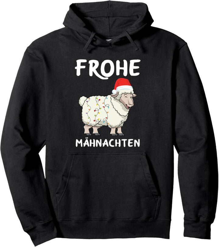 Frohe Mähnachten Schaf Weihnachten Landwirt Schafhirte Pullover Hoodie
