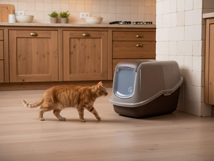 Beeztees 400467 Katzentoilette Nestor, 56 x 39 x 41 cm, braun/grau