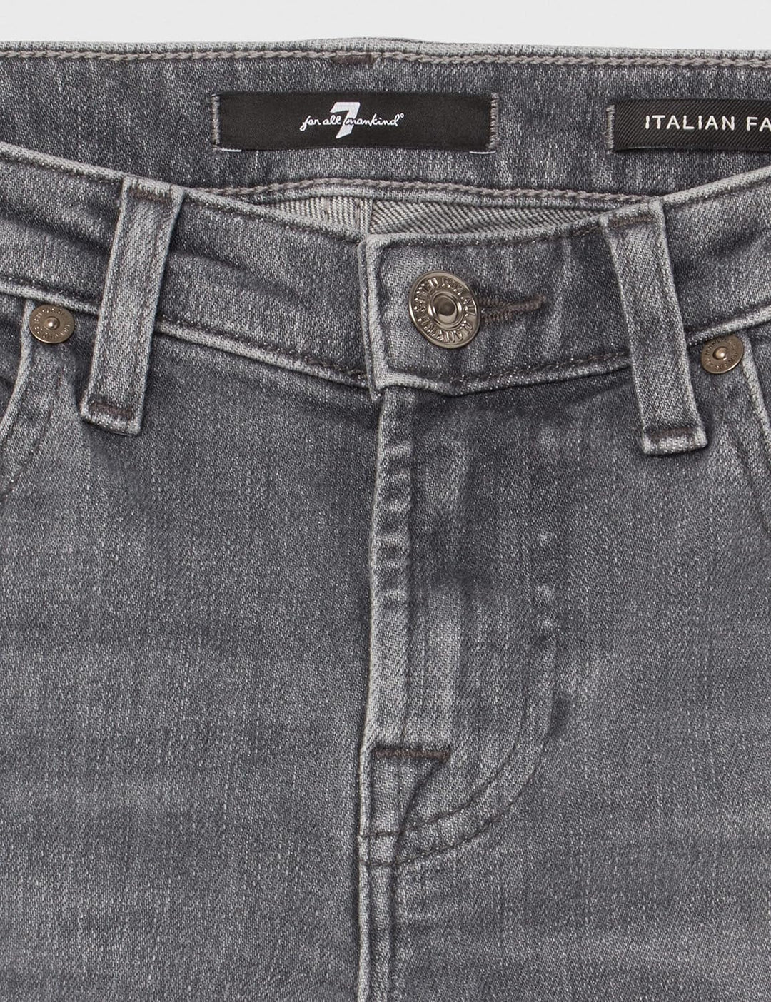 7 For All Mankind Damen Pyper Slim Illusion Jeans, Grau