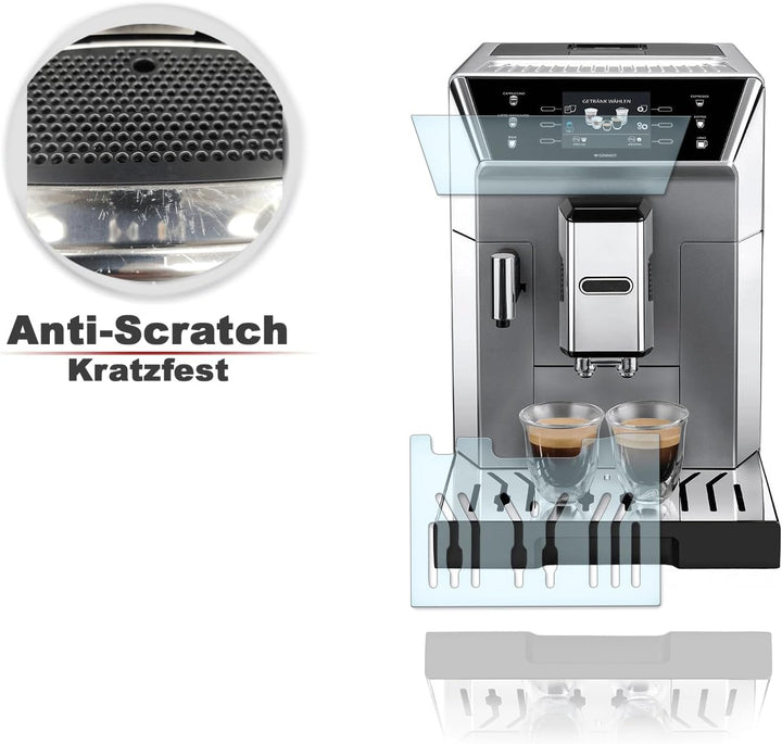 Abtropfblech Kratzschutz Folie und Display Schutzfolie geeignet für DeLonghi PrimaDonna ECAM CLASS 5