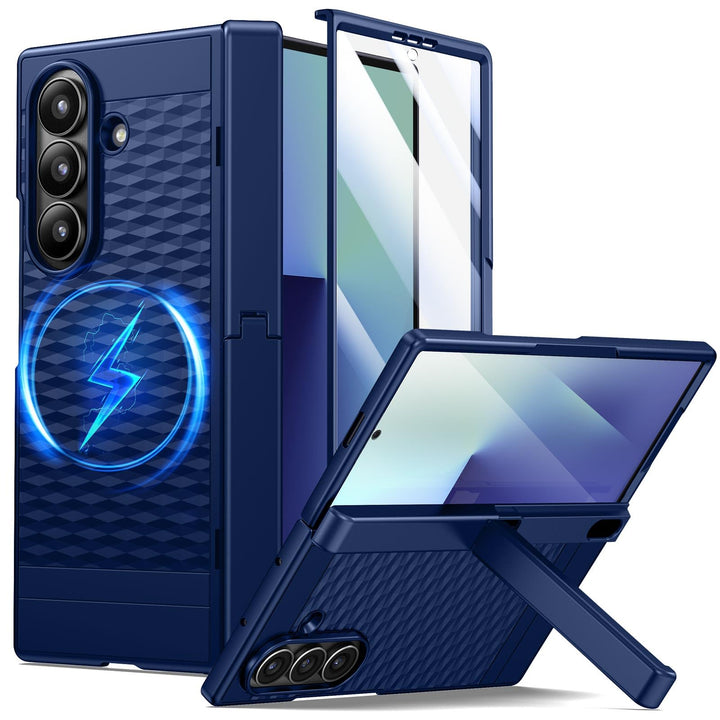 seacosmo für Samsung Galaxy Z Fold 7 Hülle mit MagSafe & Scharnierschutz & Ständer & Displayschutzfo