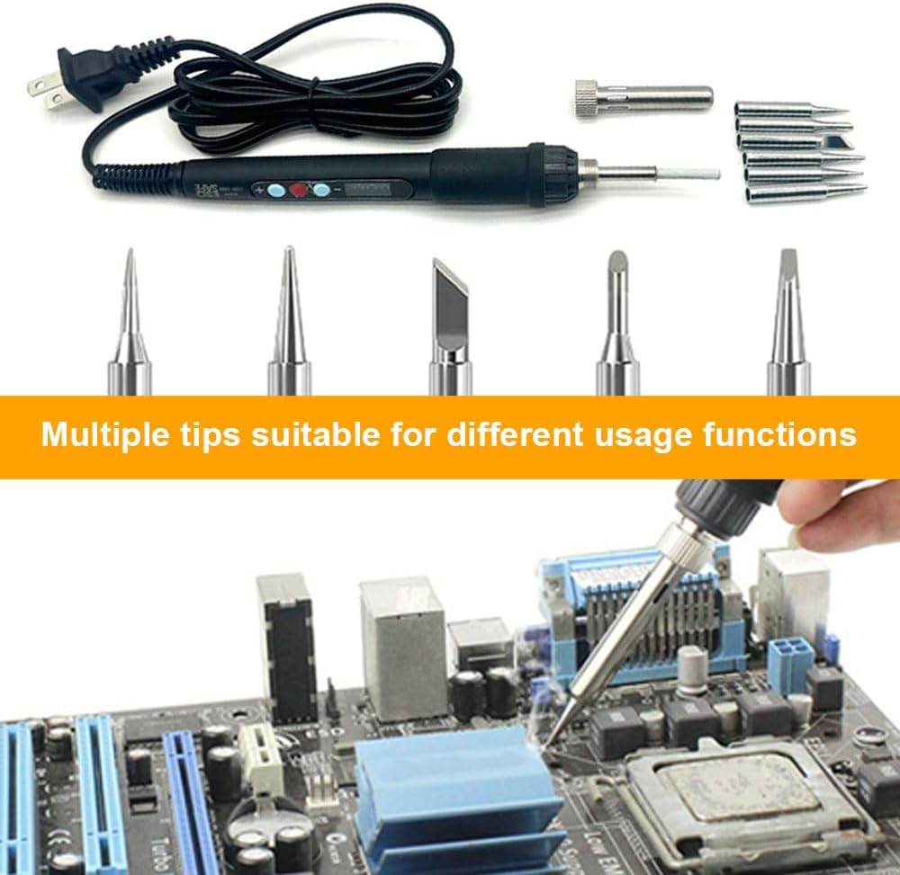 Heat Set Insert Tools kit Brass Nuts 3D Printing 60W Digital Soldering Iron 94PCS