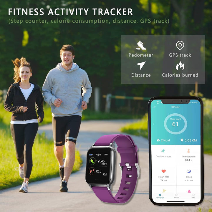 SUPBRO Fitness Tracker Smartwatch Wasserdicht IP68 Fitness Armband mit Pulsmesser Aktivitätstracker