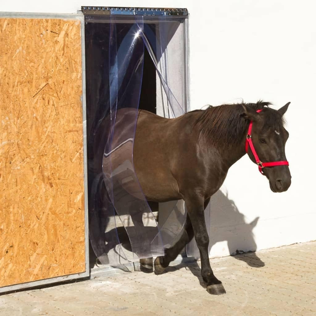 KERBL Streifenvorhang-Set (2x PVC Streifen Masse 30x225 cm, Sträke 3 mm, für Ställe / Paddocks / Hal