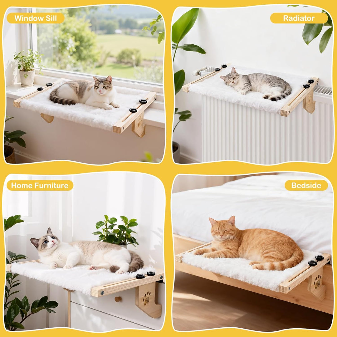 Heizungsliege Katzen Katzenliege Balkon Katzenbett für Bettkante Heizung Hängen Liegeplatz Einhängen