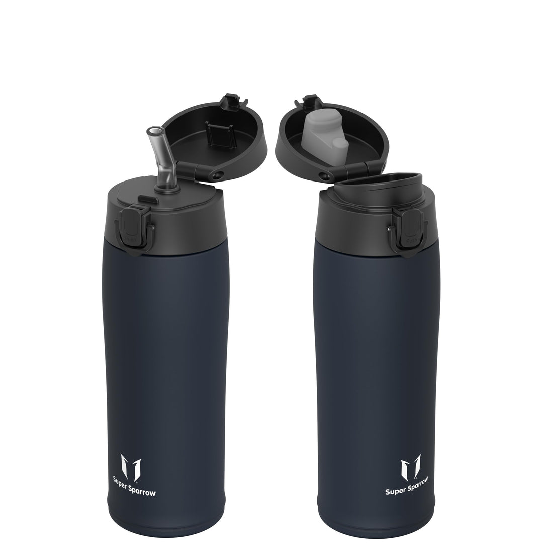 Super Sparrow Trinkflasche Edelstahl - Thermobecher - 500ml, 750ml, 950ml - BPA-Frei Thermosflasche,