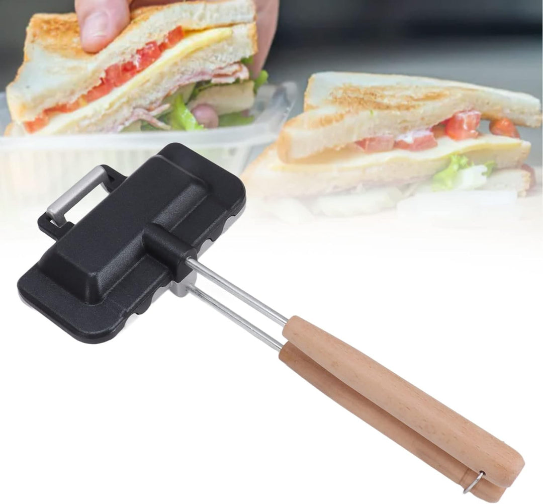 Hot-Sandwich-Maker, Hot-Dog-Toaster, Doppelseitige Sandwich-Backform, Doppelseitige Bratpfanne, Gril