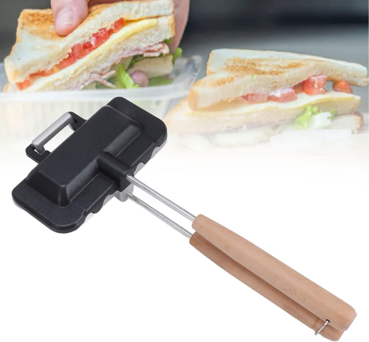 Hot-Sandwich-Maker, Hot-Dog-Toaster, Doppelseitige Sandwich-Backform, Doppelseitige Bratpfanne, Gril