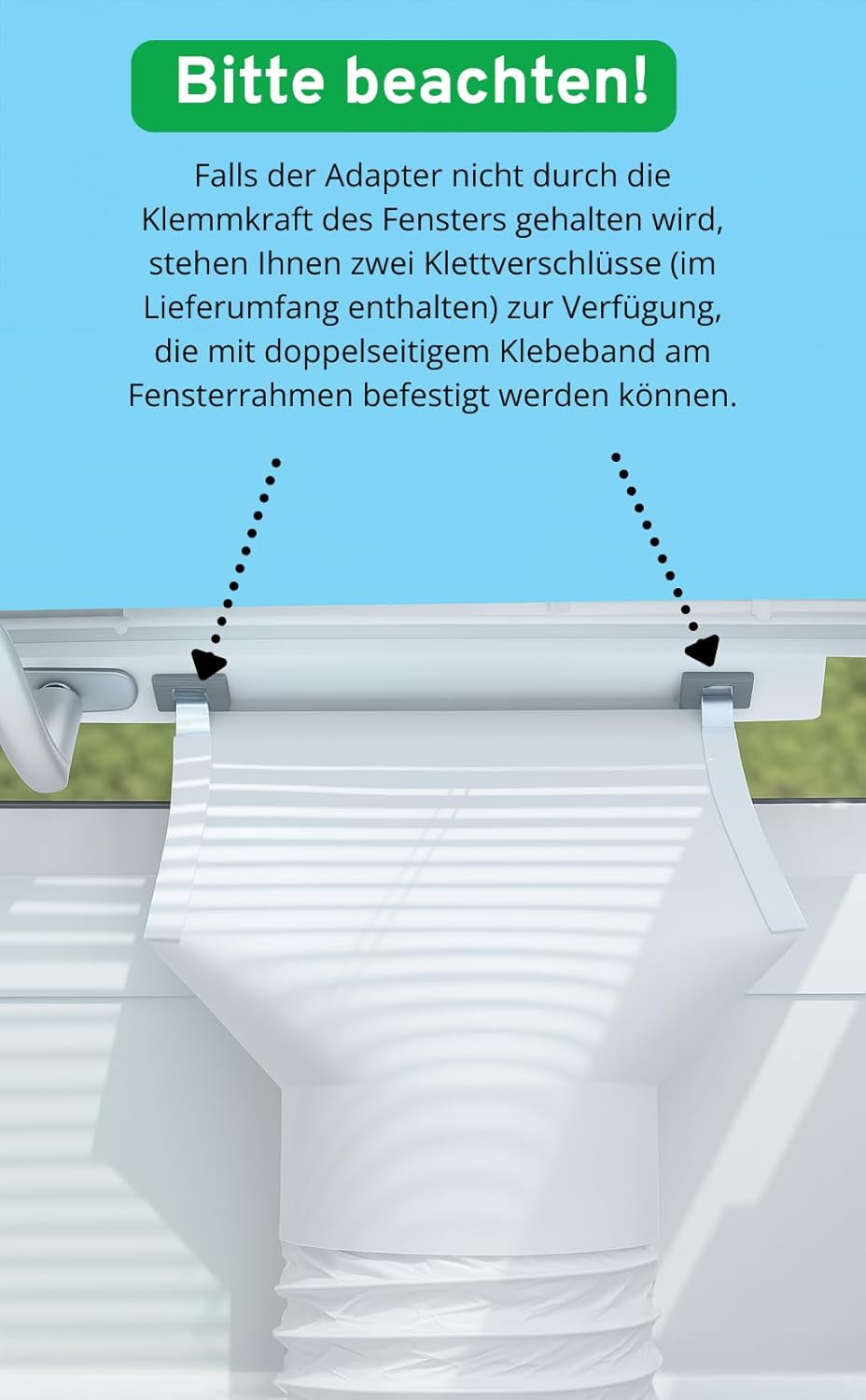 Klimaanlagen Adapter für mobile Geräte | Abluftauslass für Dach-, Kipp- und Schwingfenster | Klimaan